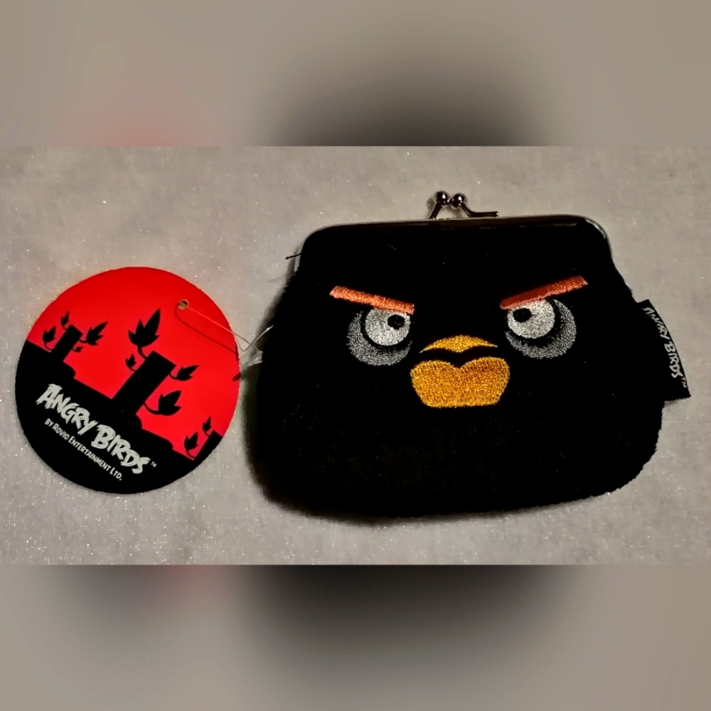 Angry Birds Black Fleecy Change Purse